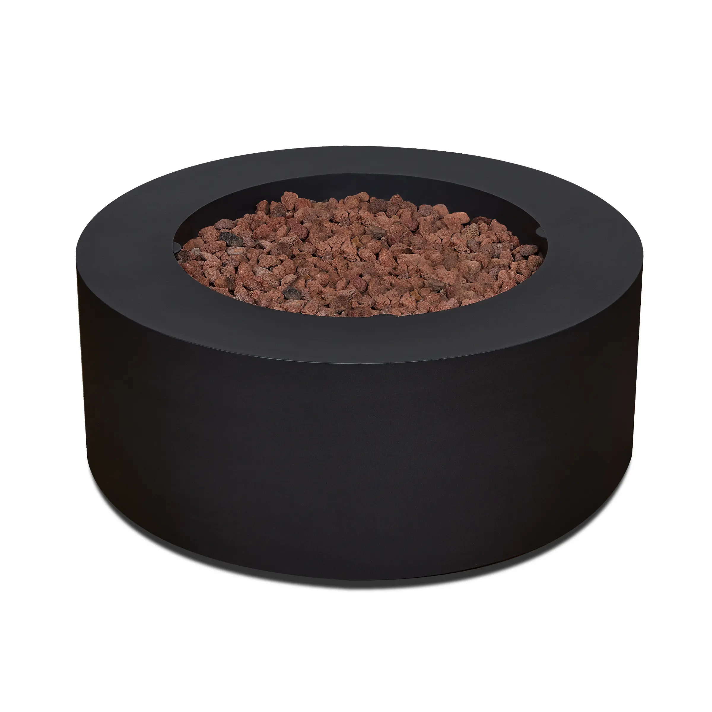 C9815LP-BLK Aegean 36 Round Steel Gas Fire Pit Table in Black-7