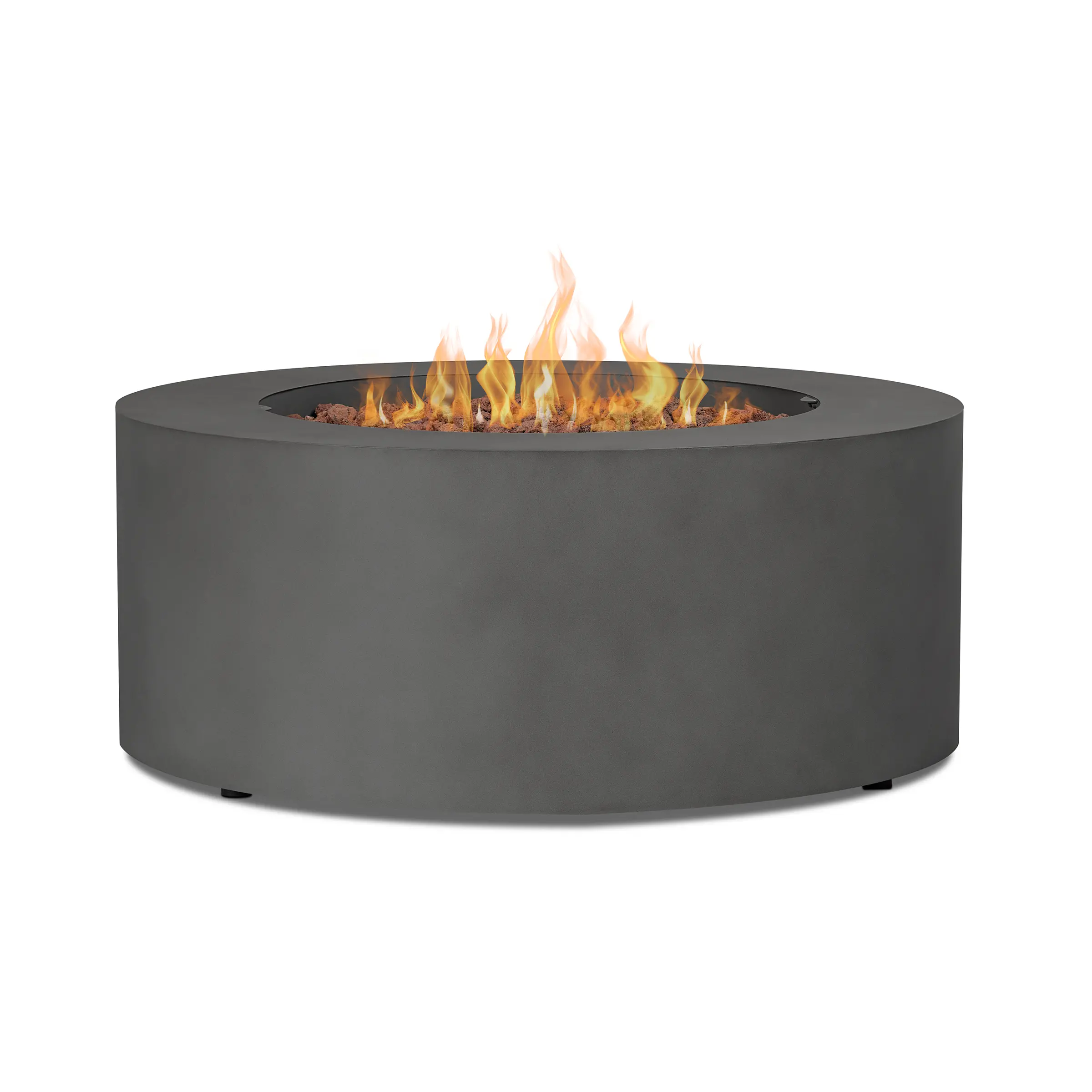 C9815LP-WSLT Aegean 36 Round Steel Gas Fire Pit Table in Weathered Slate-1