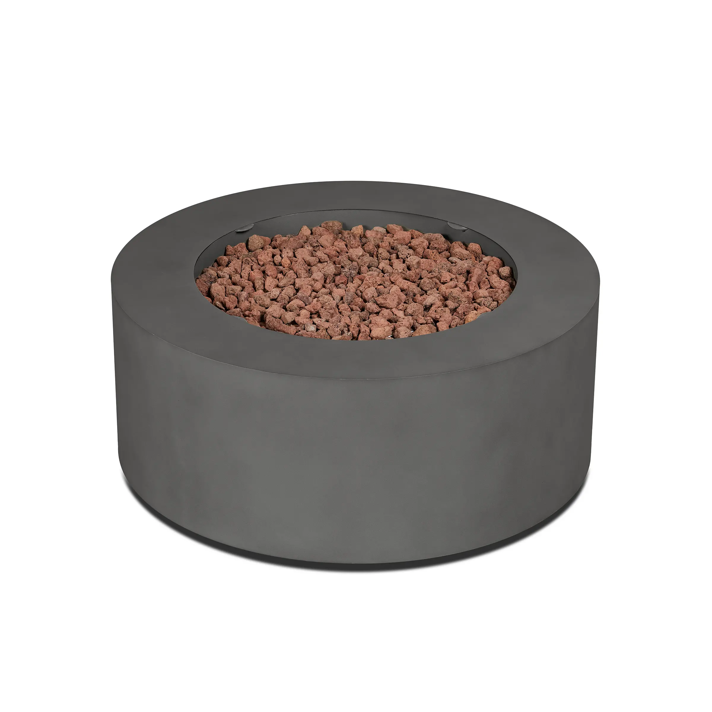C9815LP-WSLT Aegean 36 Round Steel Gas Fire Pit Table in Weathered Slate-7