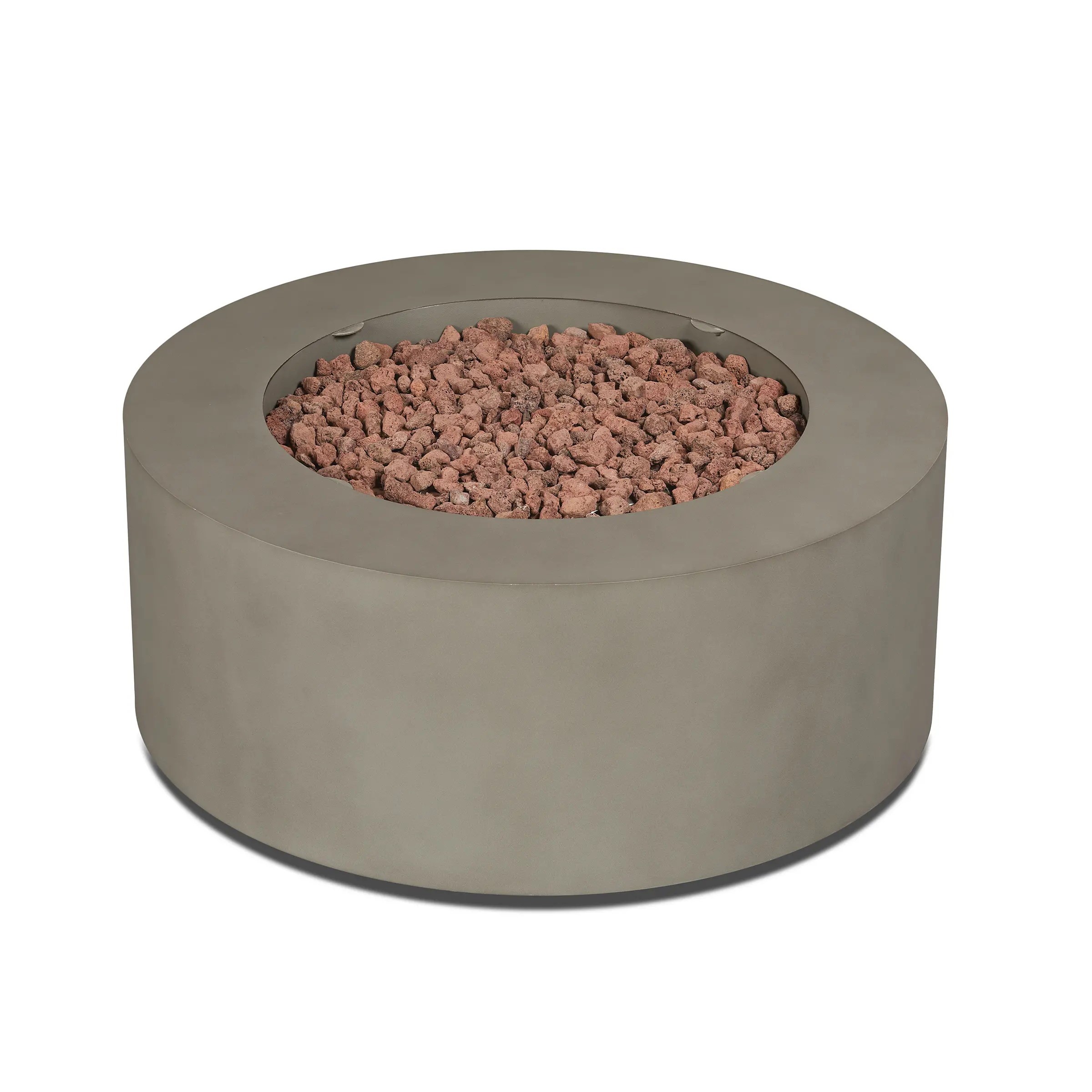 C9815LP-MGRY Aegean 36 Round Steel Gas Fire Pit Table in Mist Gray-5