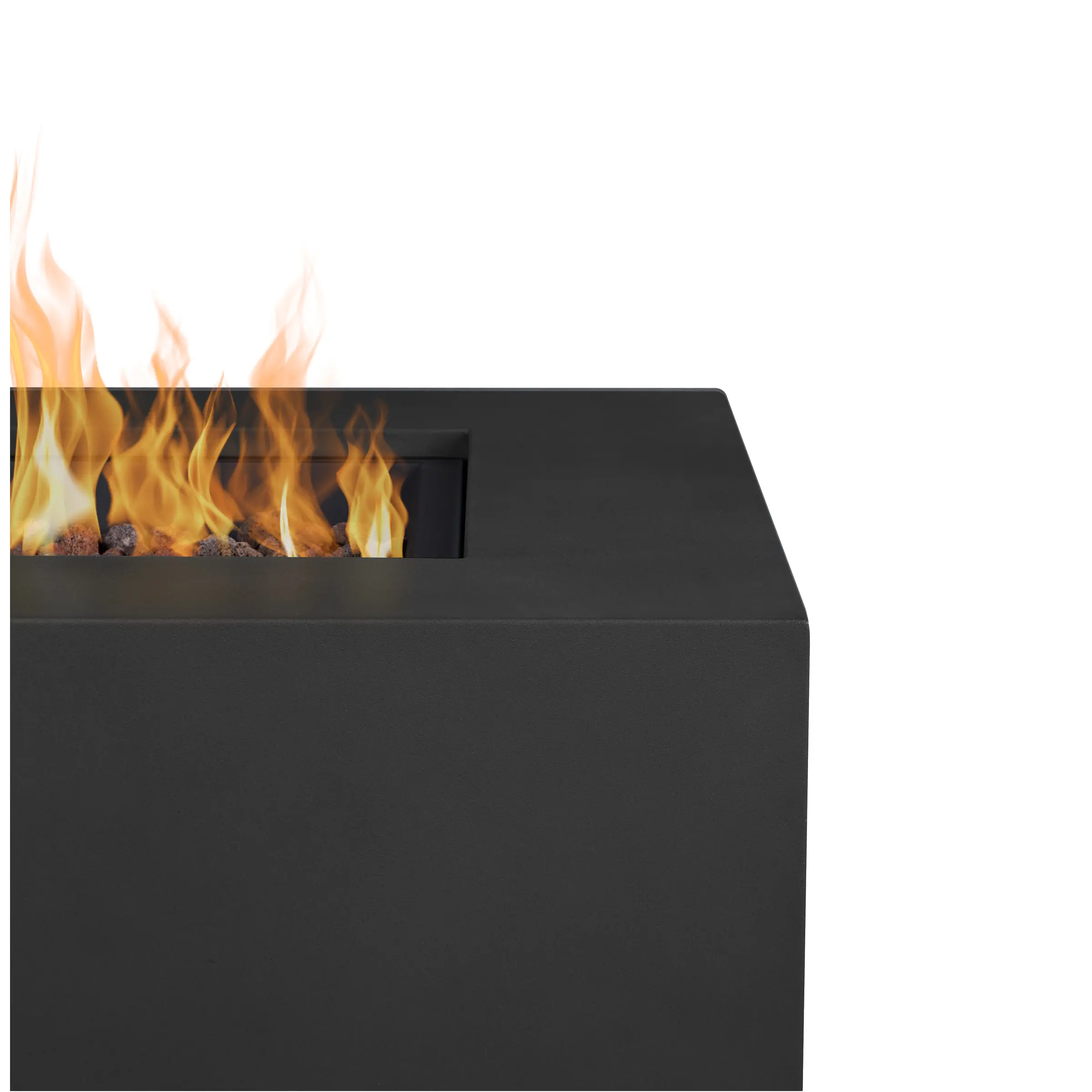 C9812LP-BLK Aegean 36 Square Steel Gas Fire Pit Table in Black-9