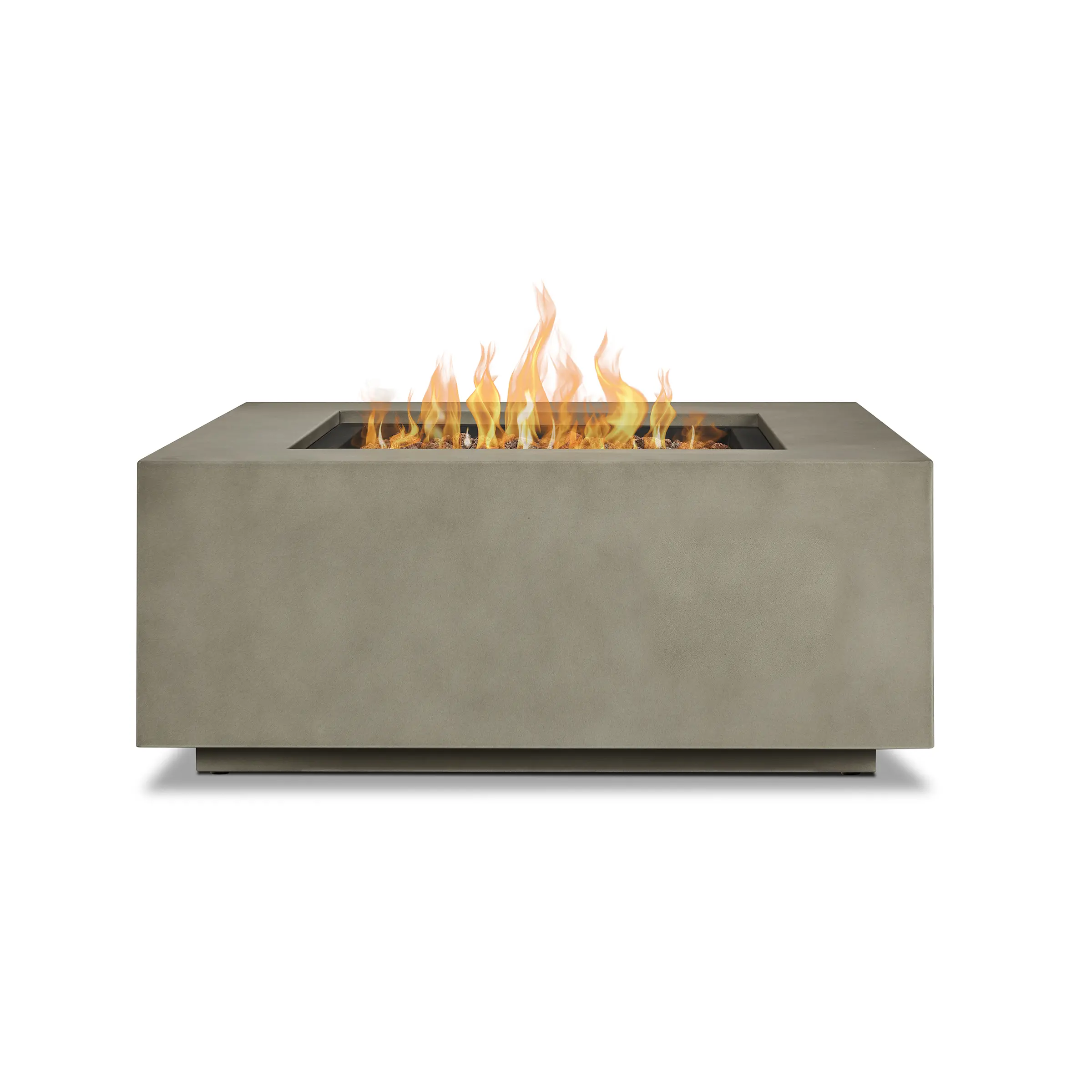 C9812LP-MGRY Aegean 36 Square Steel Gas Fire Pit Table in Mist Gray-1