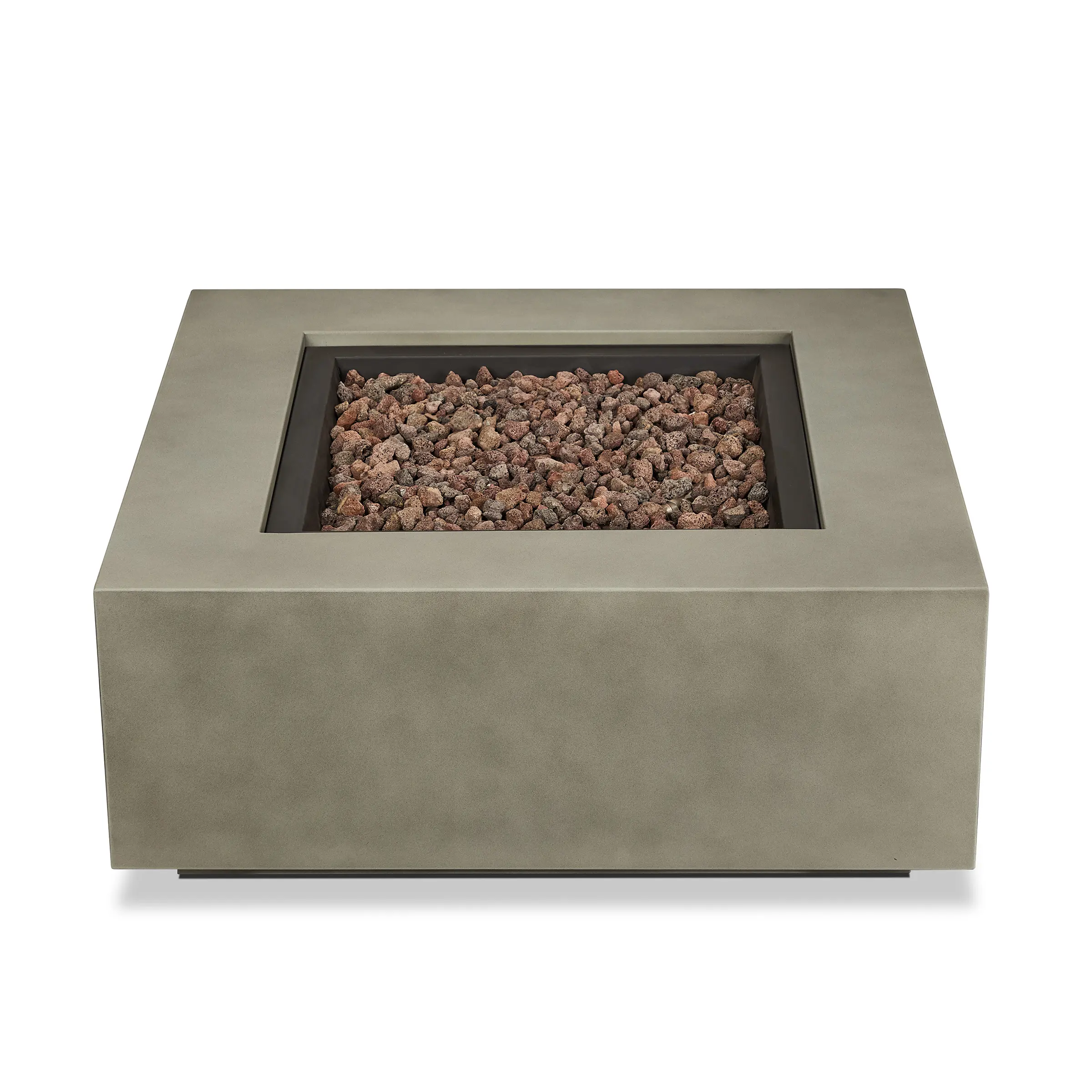 C9812LP-MGRY Aegean 36 Square Steel Gas Fire Pit Table in Mist Gray-7