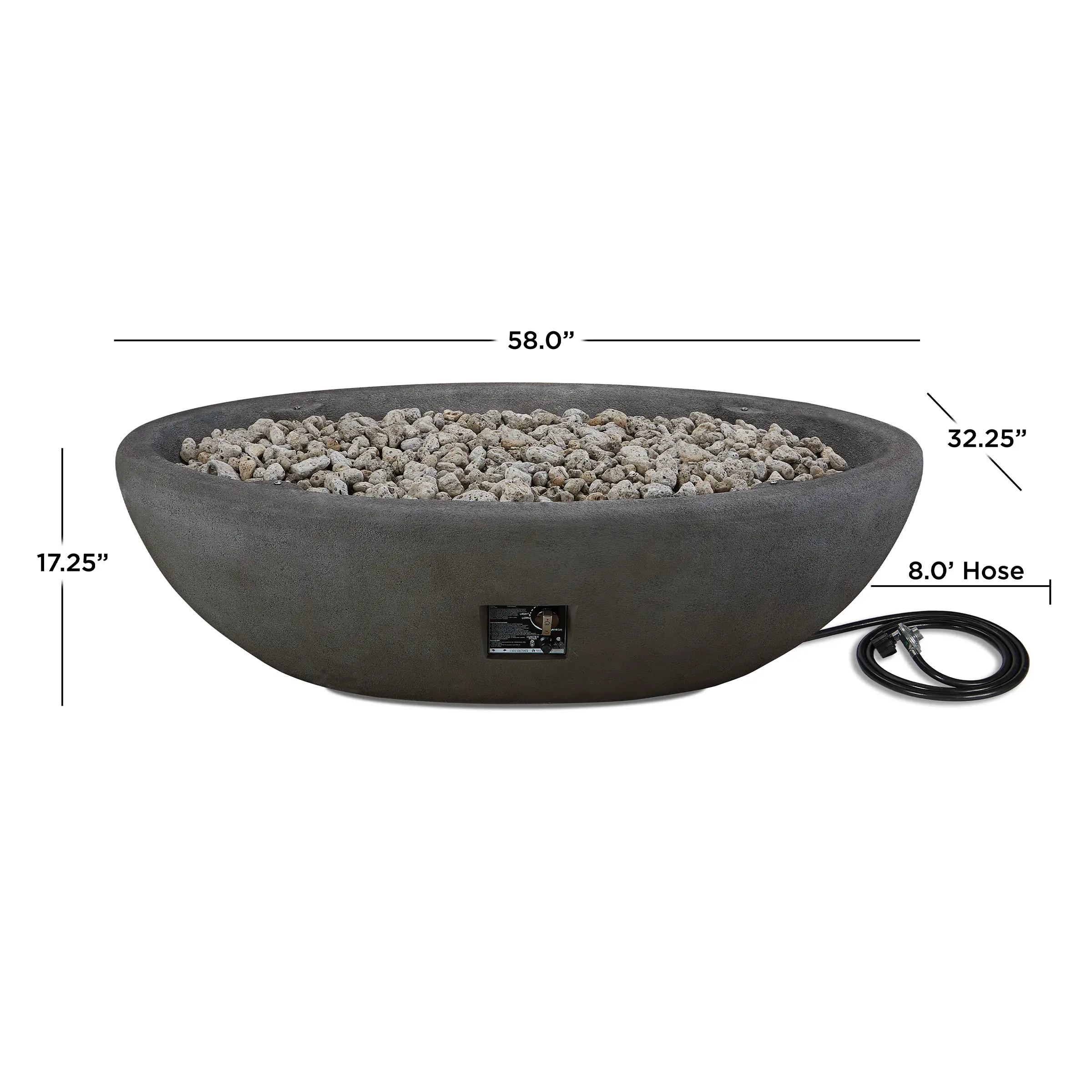 592LP-SHL Riverside 58 Oval Concrete Propane Fire Pit in Shale-8
