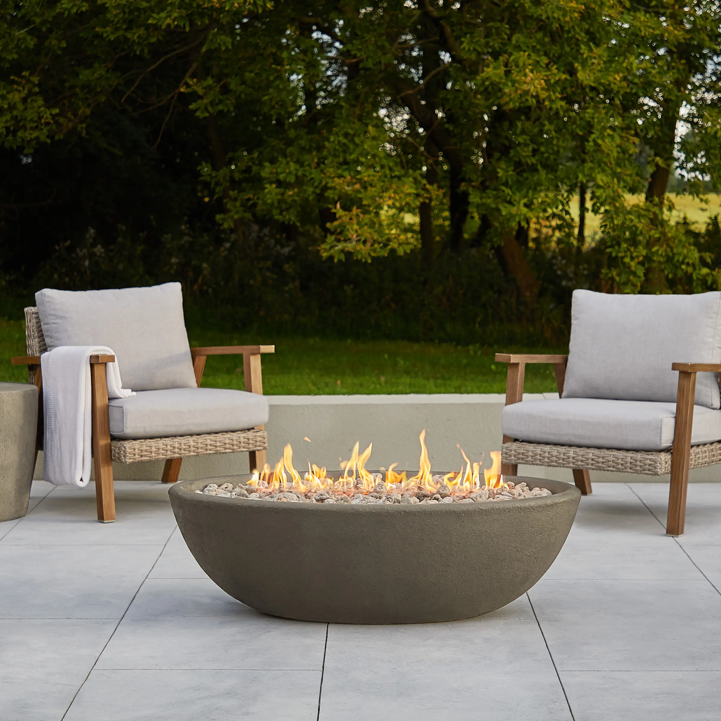 590LP-GLG Riverside 48 Oval Concrete Propane Fire Pit in Glacier Gray-1