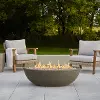 Riverside 48  Oval Concrete Propane Fire Pit in Glacier Gray