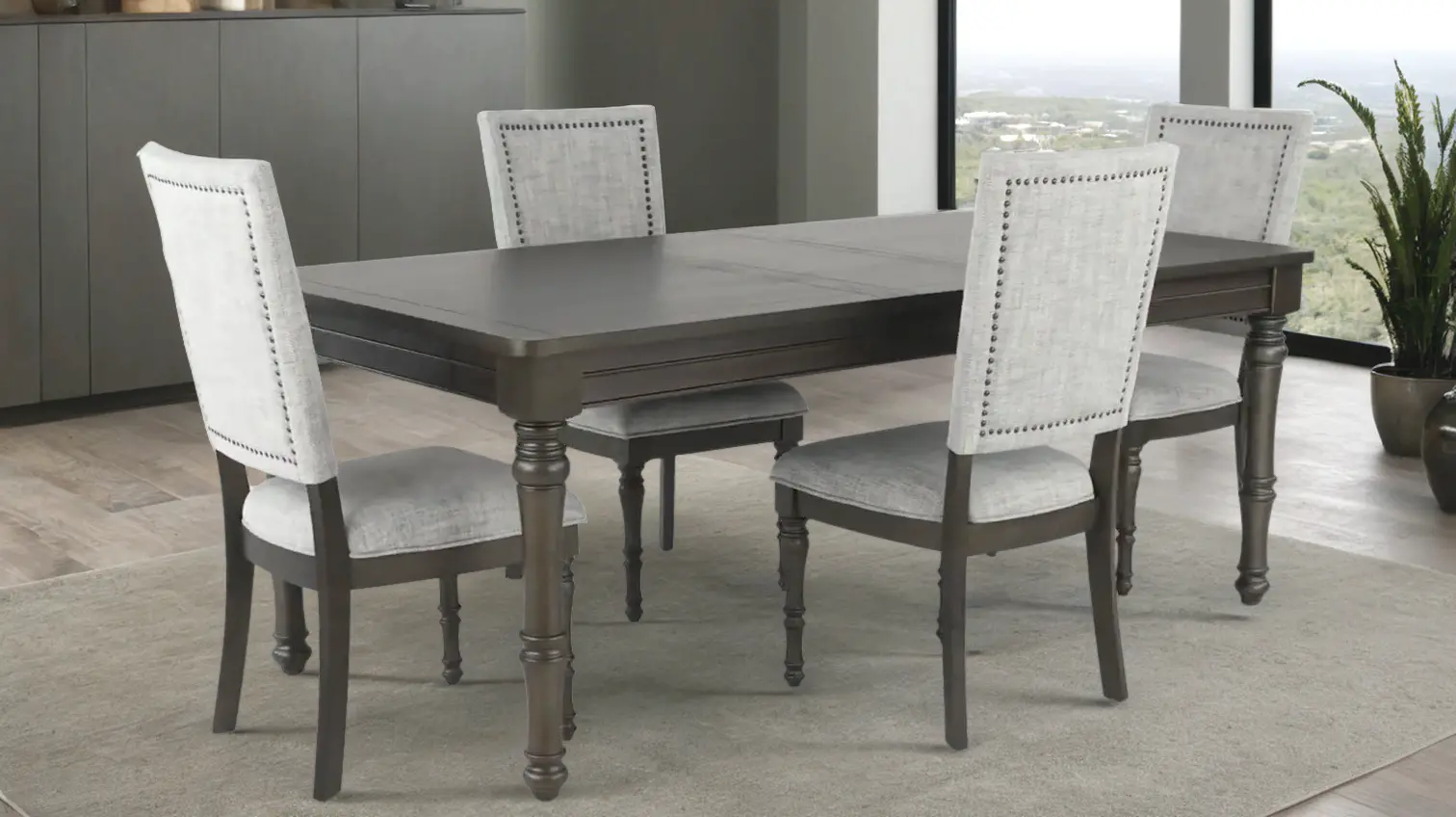 Linnett Gray 5 Piece Dining Set-2