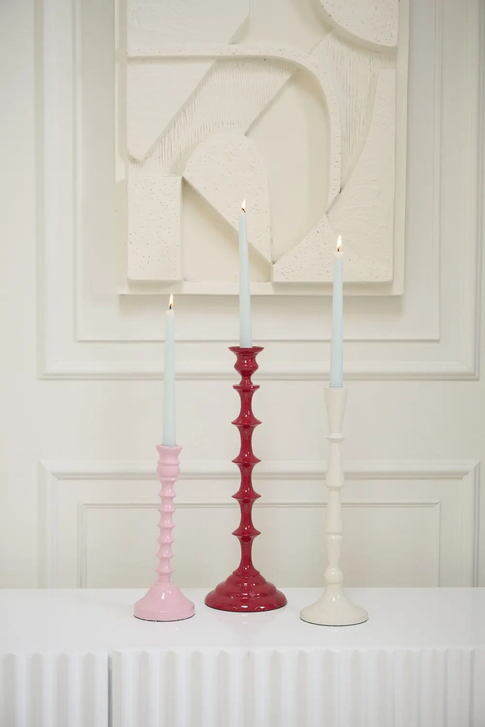 10 Pink Candy-Coated Candleholder-2