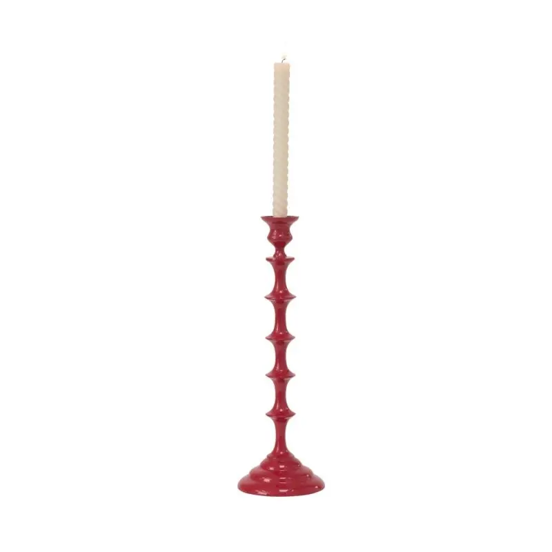 16.25 Red Candy-Coated Candleholder-1