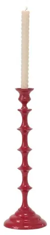 16.25 Red Candy-Coated Candleholder