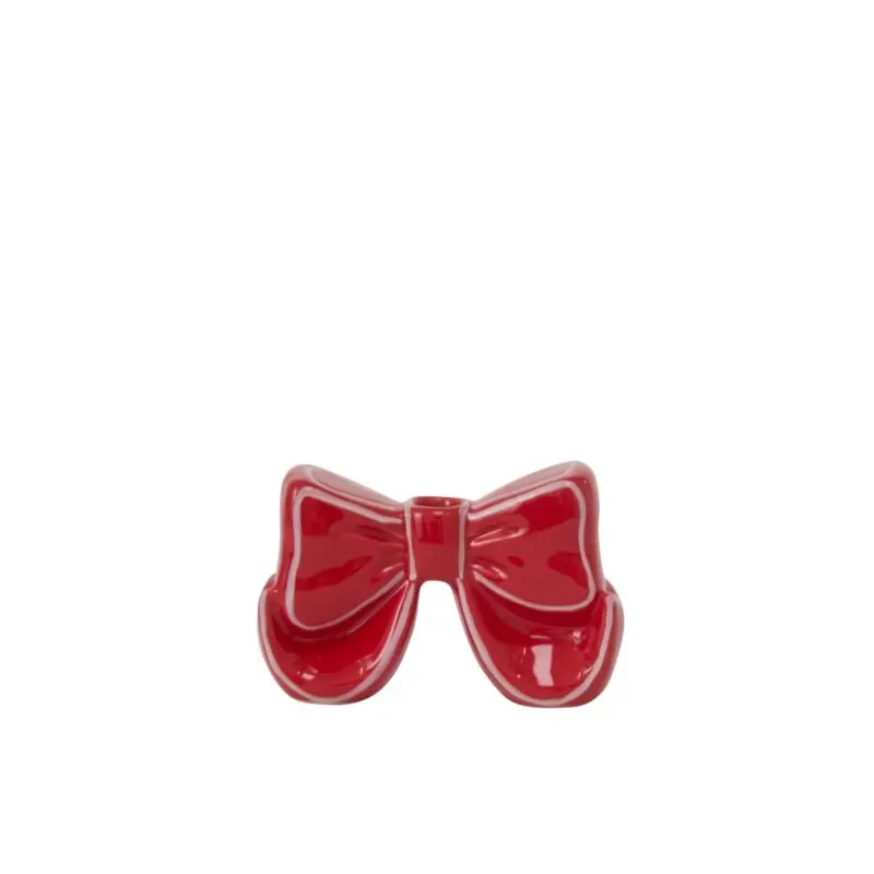 4.5 Big Red Bow Candleholder-1