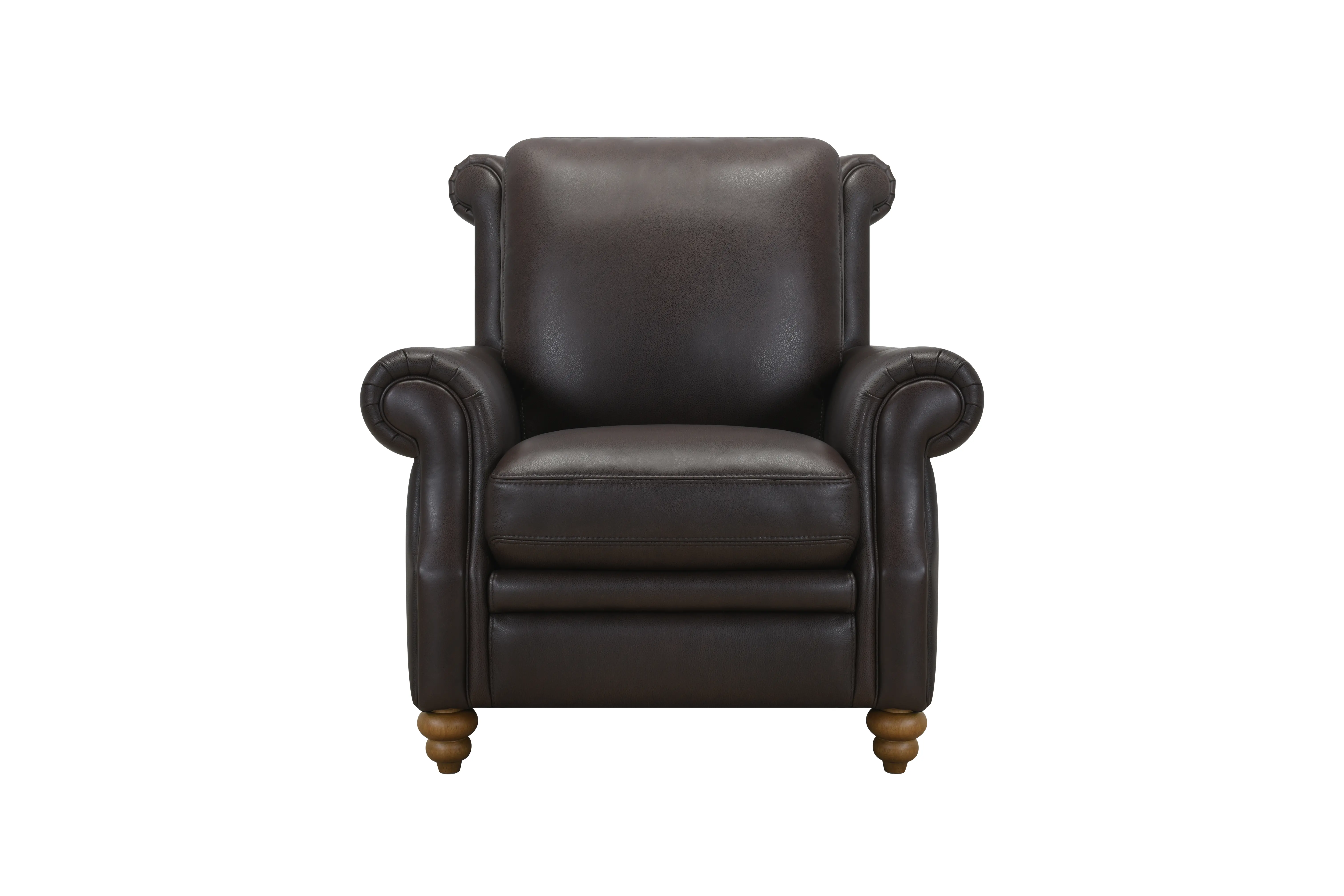 Pentos Dark Brown Leather Accent Chair-2