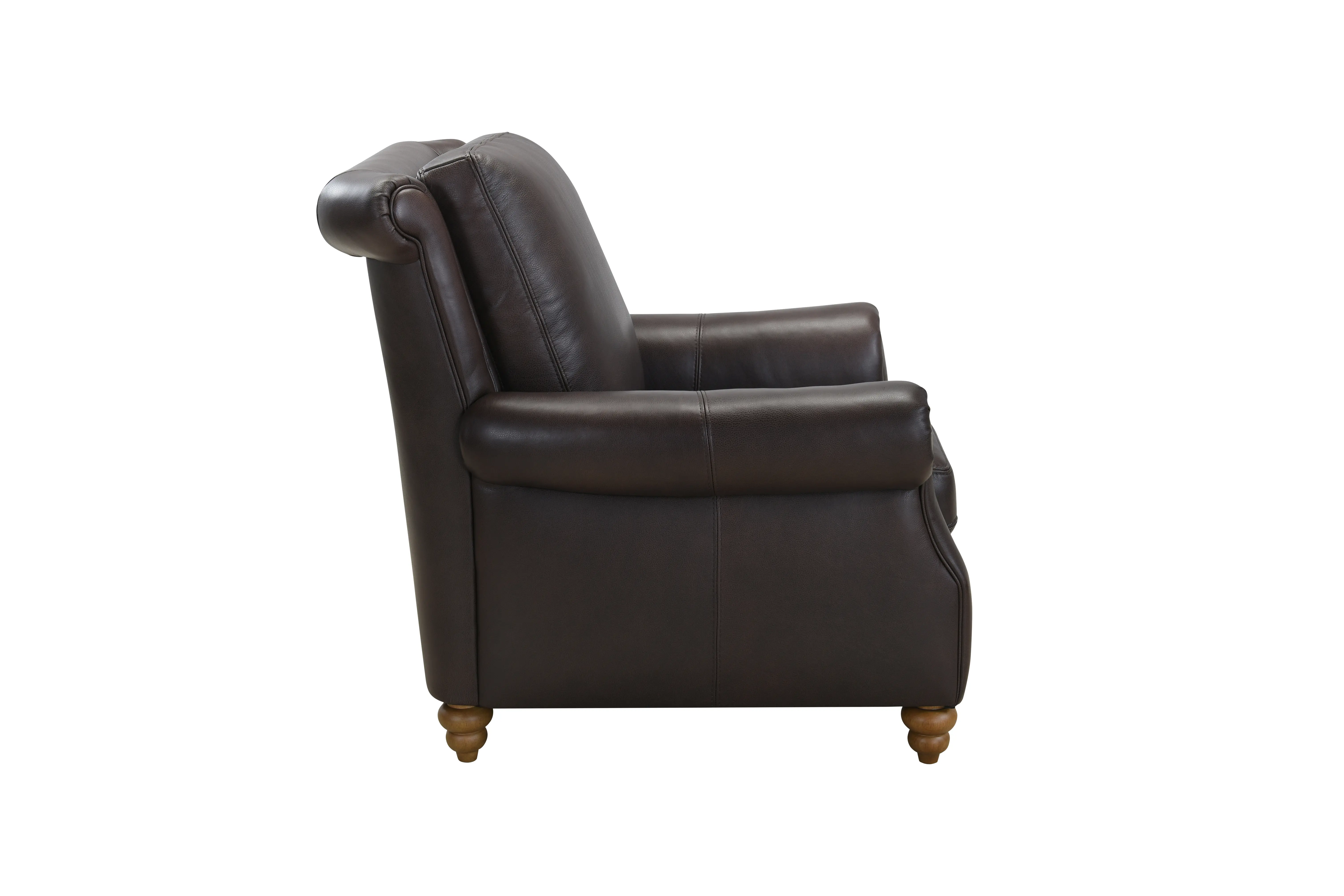 Pentos Dark Brown Leather Accent Chair-3