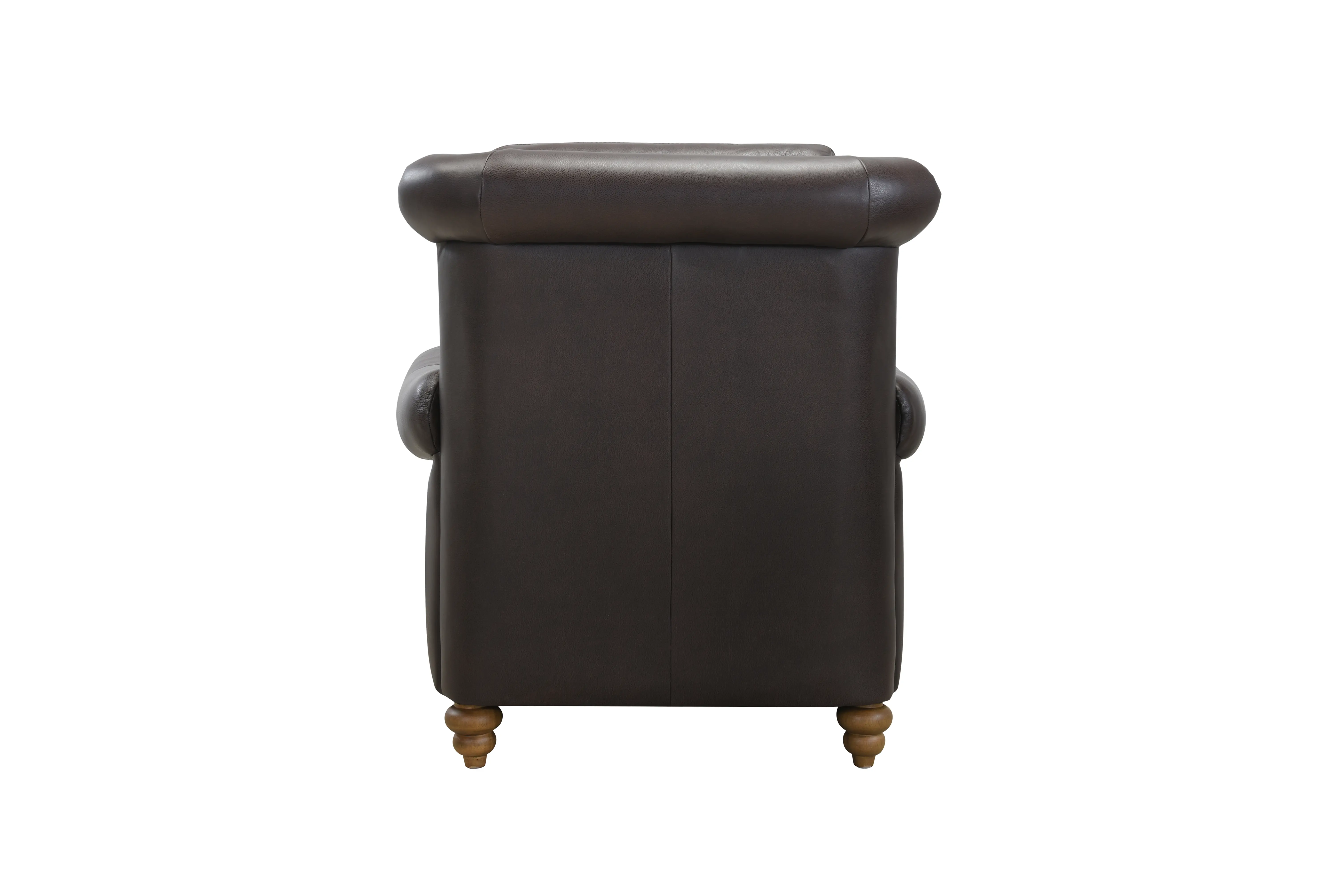 Pentos Dark Brown Leather Accent Chair-4