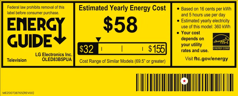 OLED83B5PUA.AUS LG 83 Class B5 Series OLED 4K UHD Smart webOS TV-10