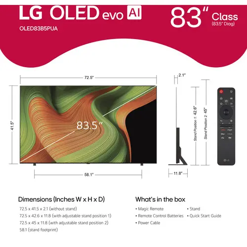 OLED83B5PUA.AUS LG 83 Class B5 Series OLED 4K UHD Smart webOS TV-3