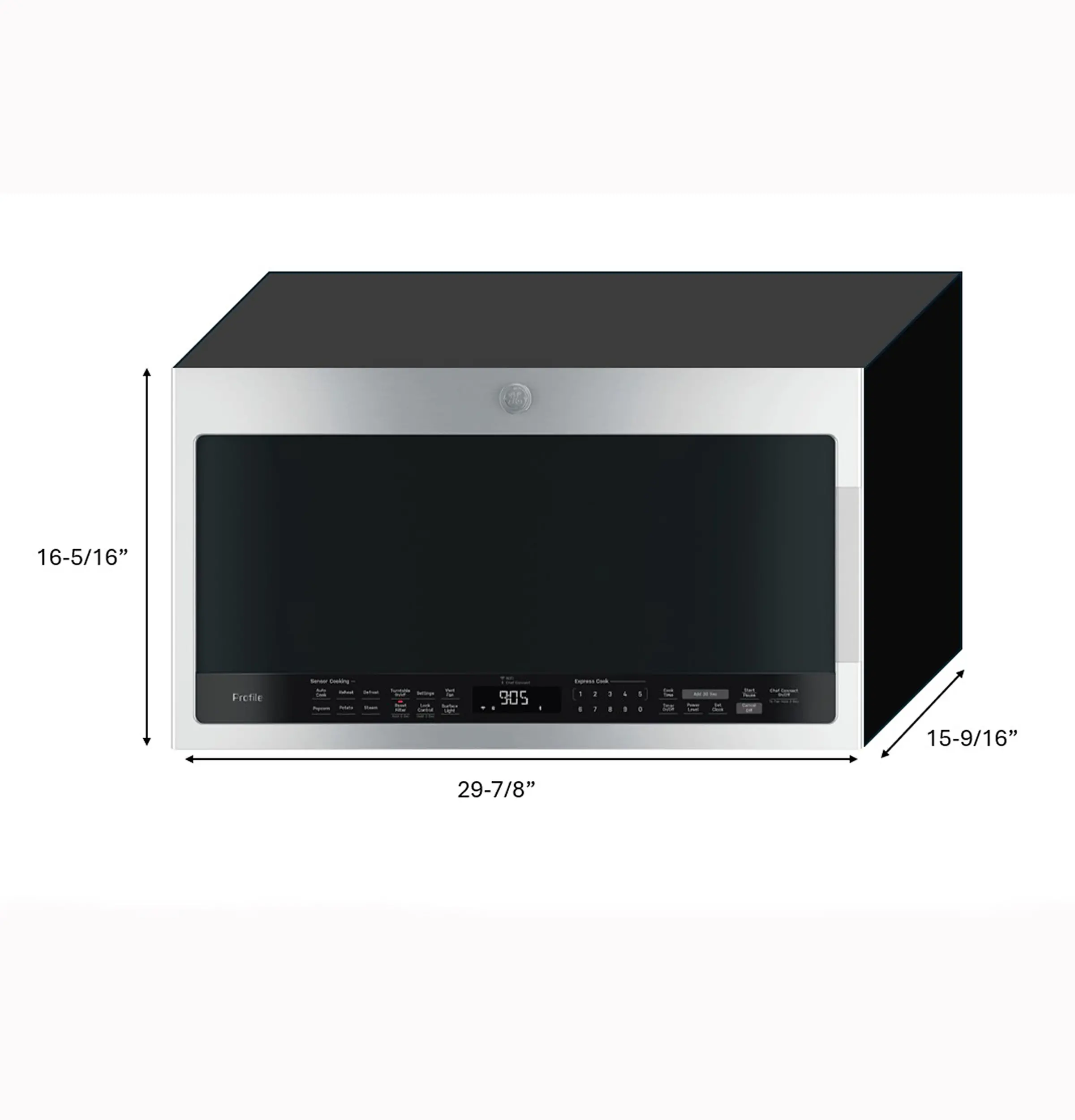 PVM9005RYSS GE Profile 2.1 Cu Ft Over-The-Range Microwave - Stainless Steel-3