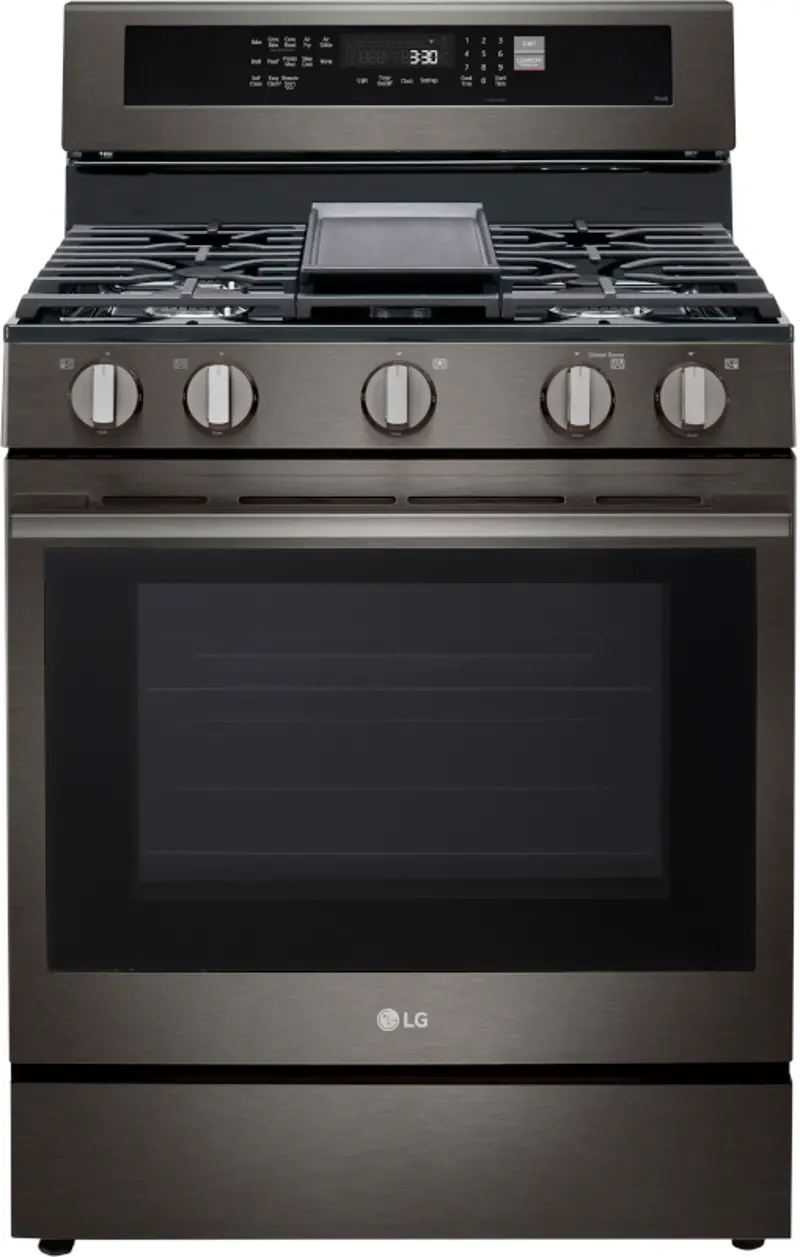 LG 6.3 Cu Ft Gas Single Oven Range - Black Stainless Steel