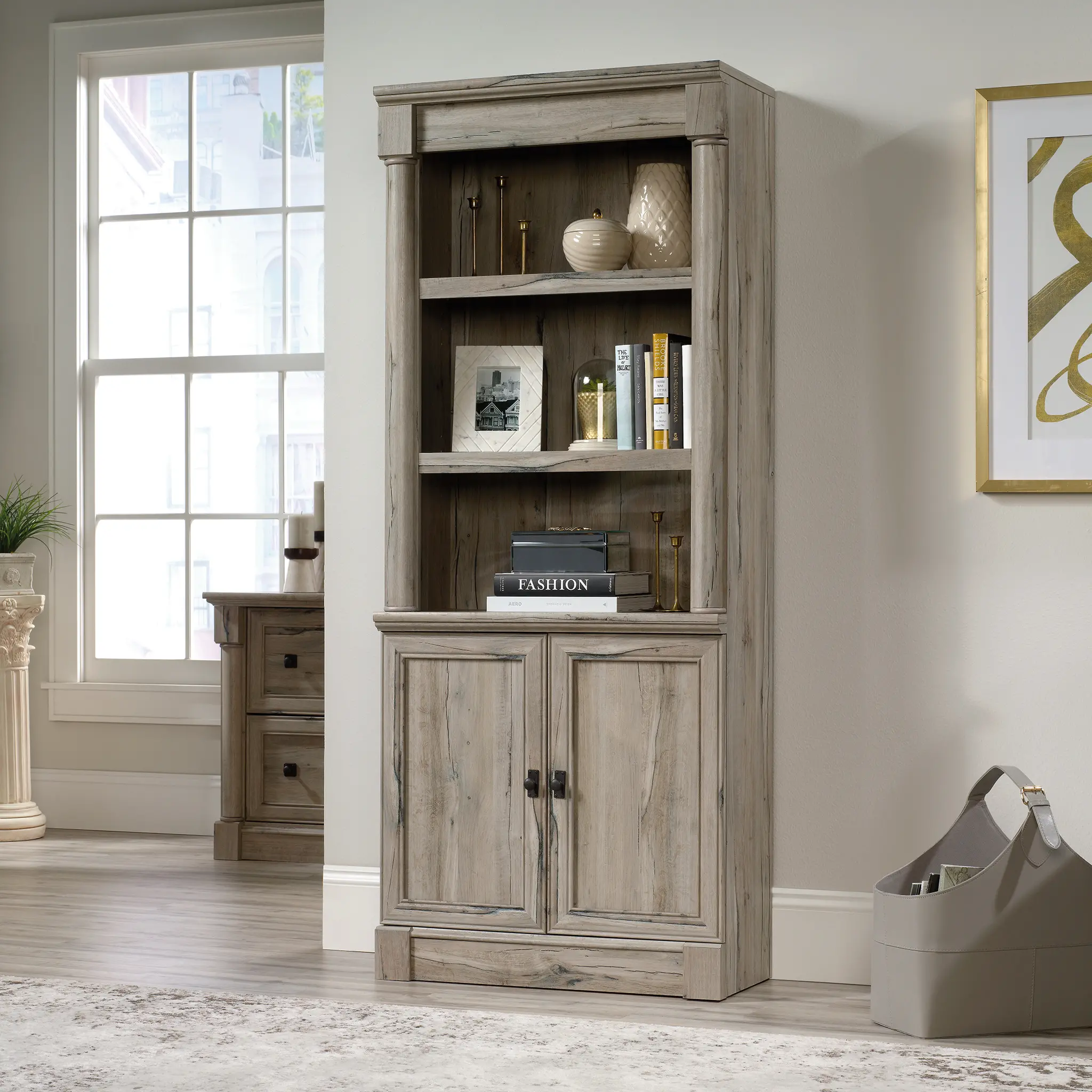 Palladia Gray Bookcase-2