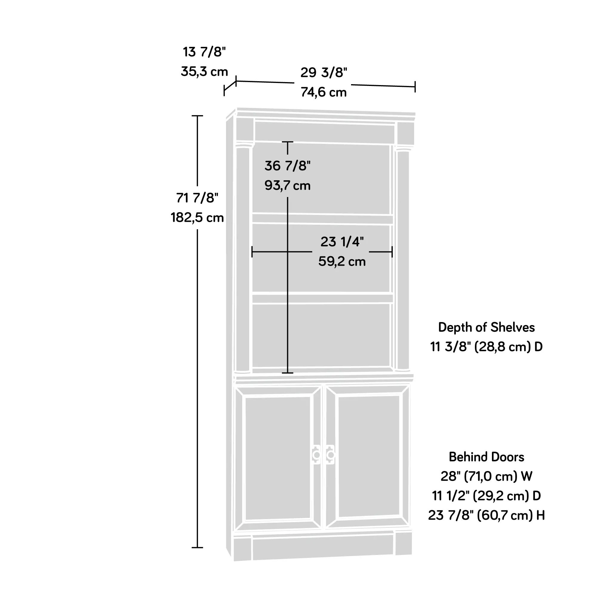 Palladia Gray Bookcase-3