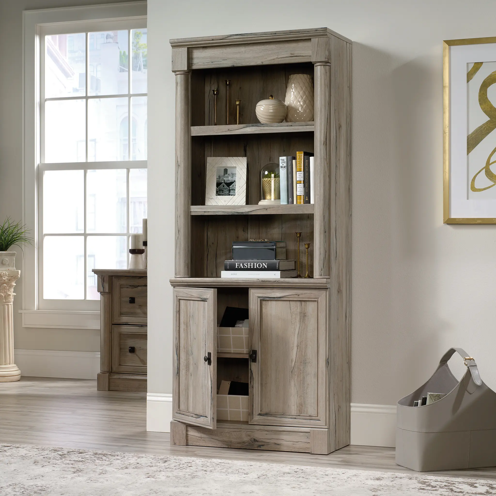Palladia Gray Bookcase-9