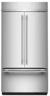 KBFN542SPS KitchenAid 24.2 Cu Ft 42 Built‑In French Door Refrigerator – Platinum Interior