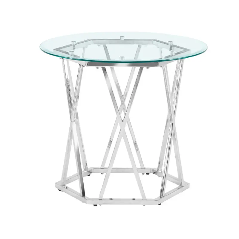 Escondido Metal and Glass End Table
