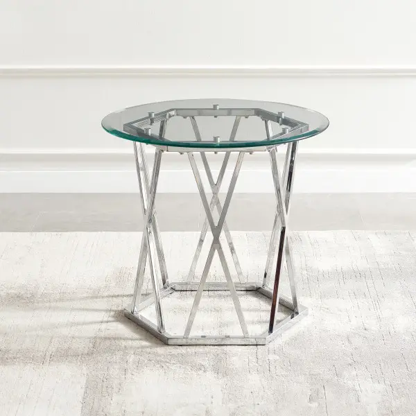 Escondido Metal and Glass End Table-2