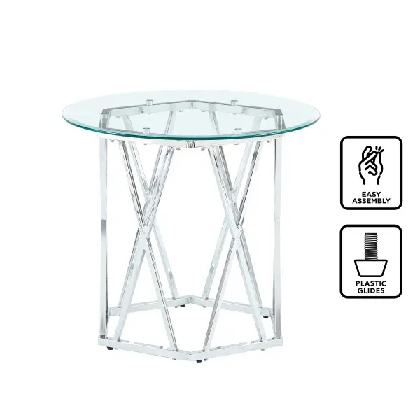 Escondido Metal and Glass End Table-4