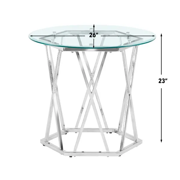 Escondido Metal and Glass End Table-3