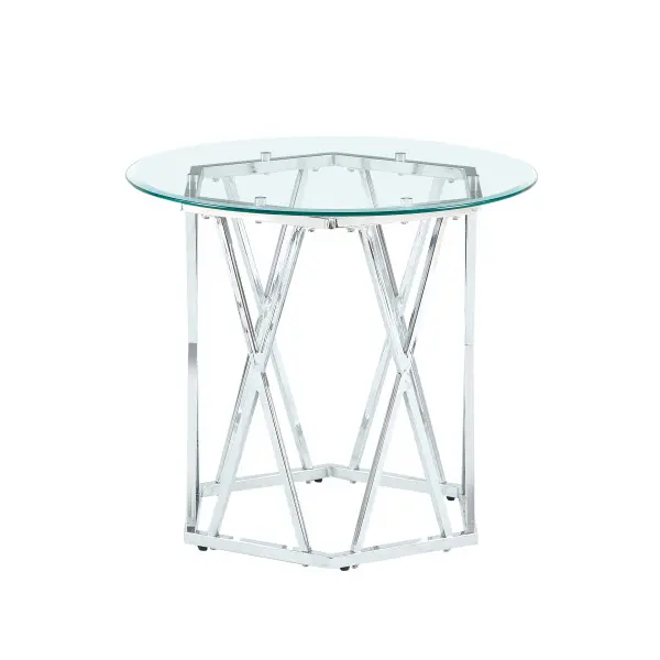 Escondido Metal and Glass End Table-5