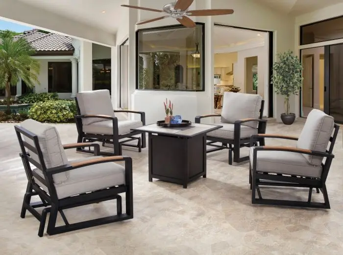 Bruges Gray Gliding Patio Lounge Chair-2