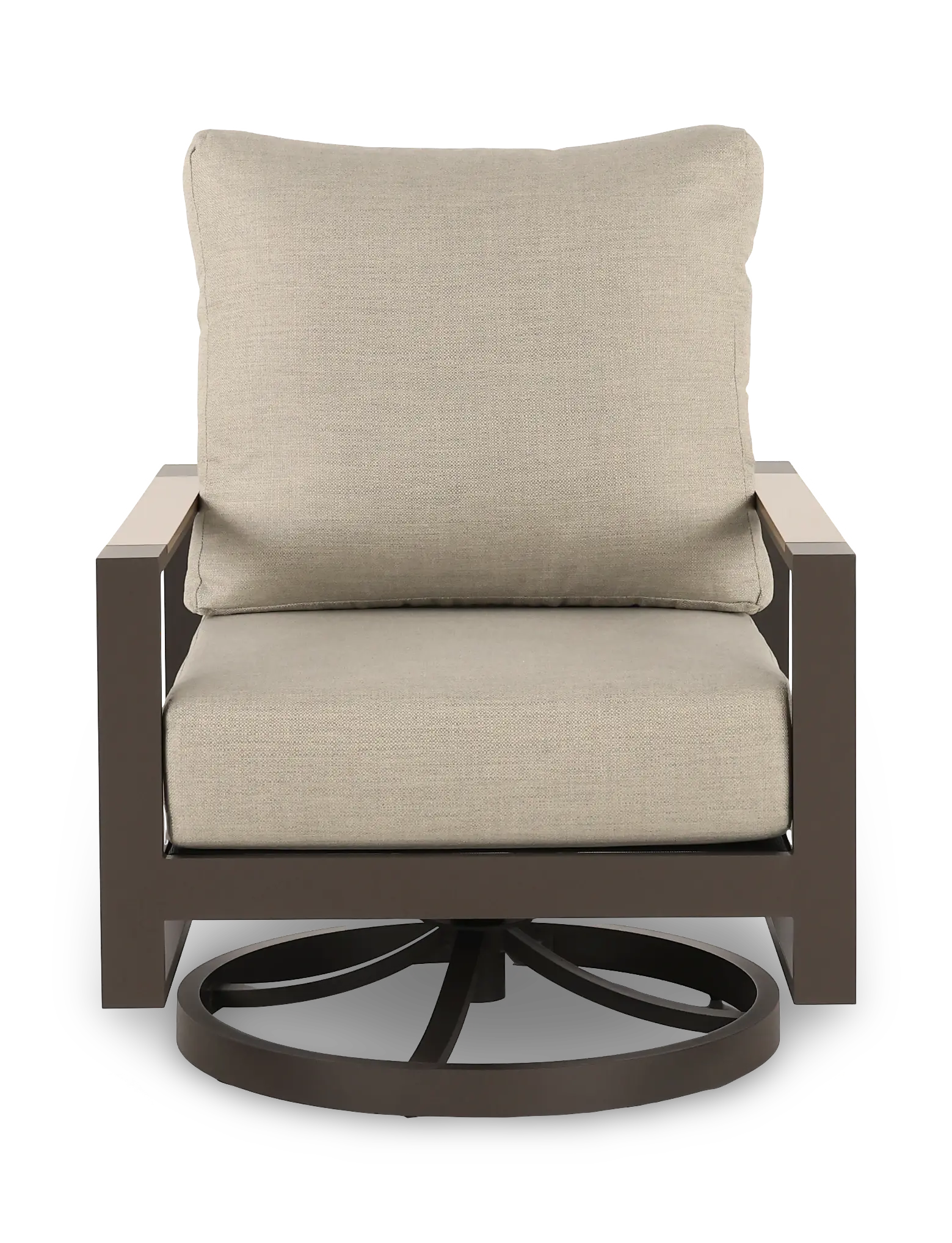 Hudson Beige Patio Lounge Chair with Motion-4
