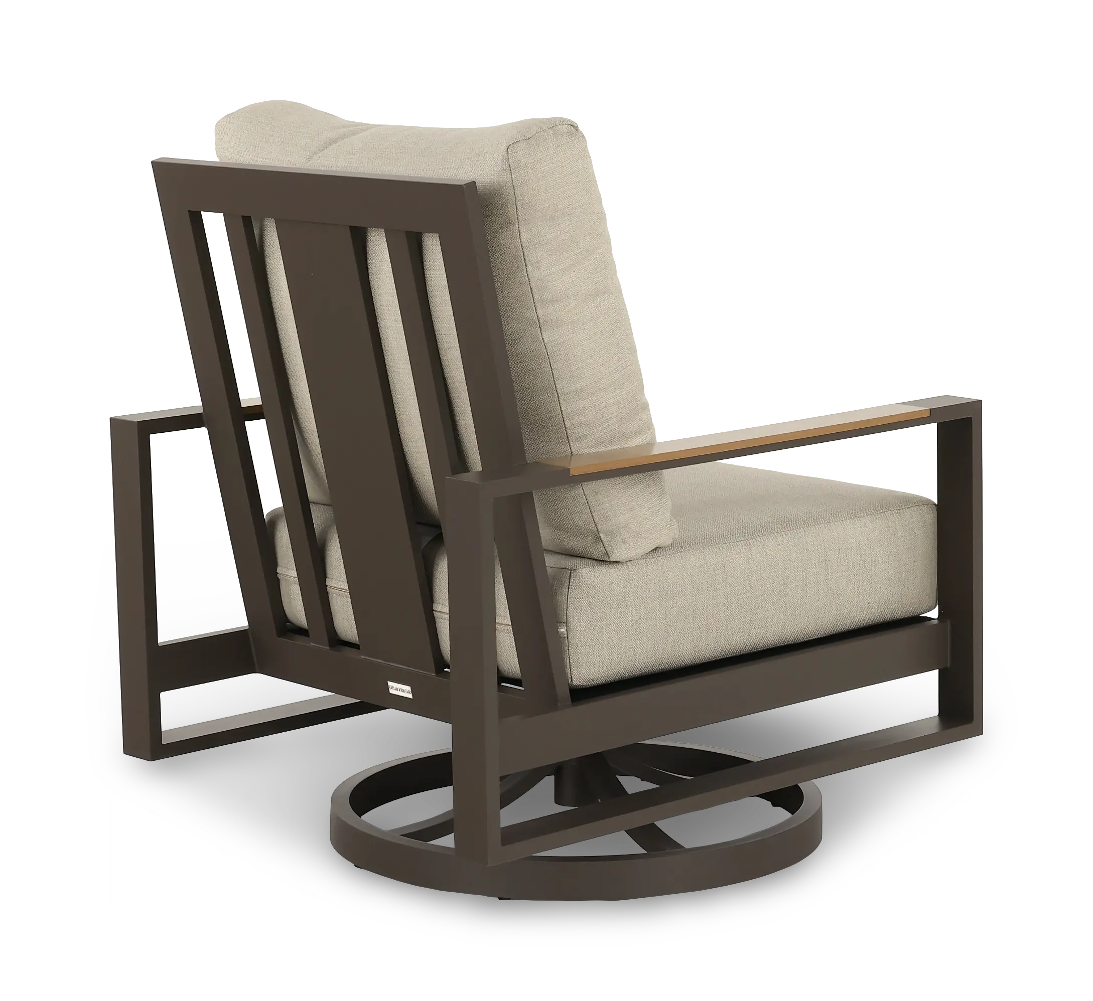 Hudson Beige Patio Lounge Chair with Motion-6