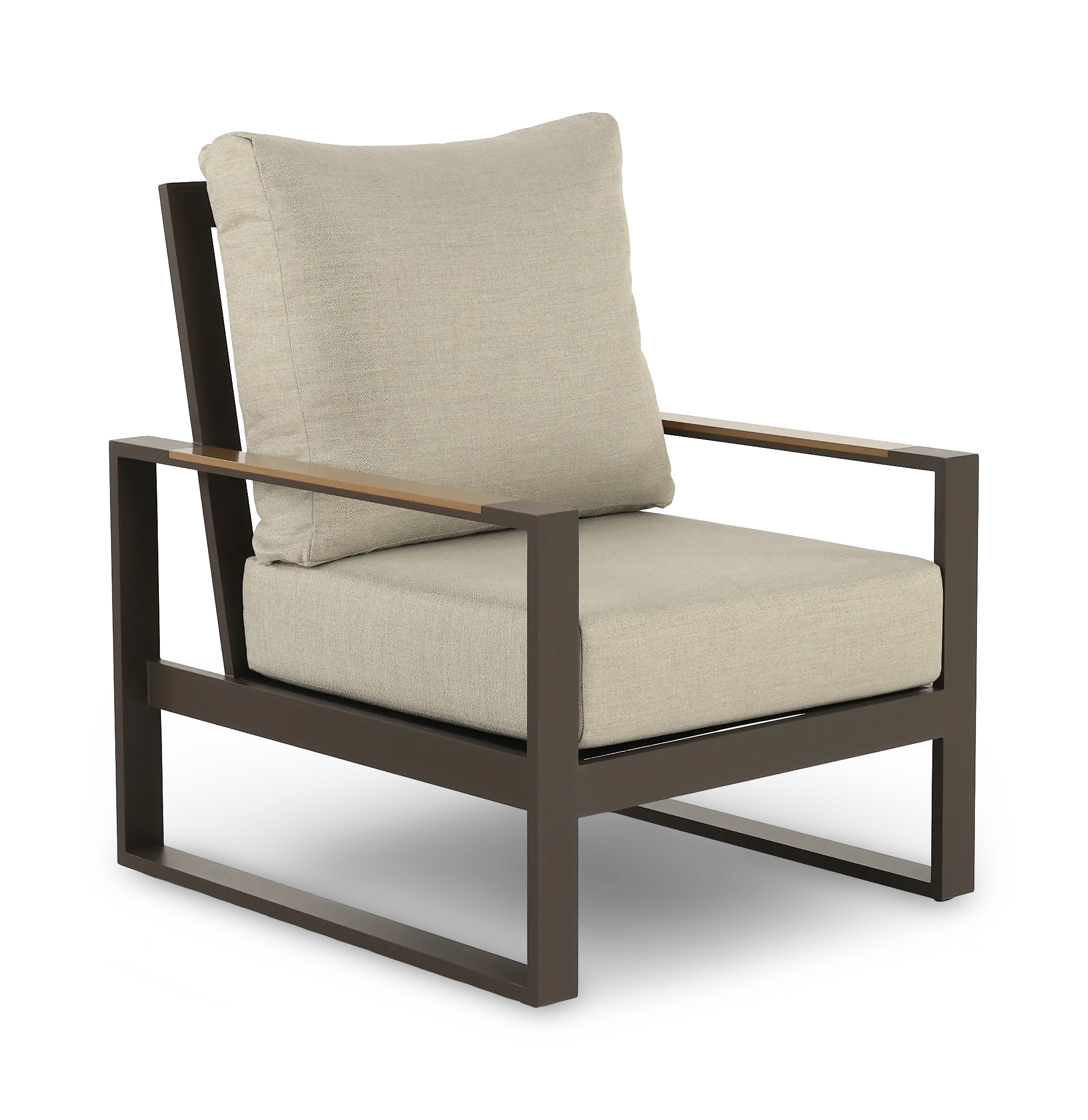 Hudson Beige Patio Lounge Chair-1