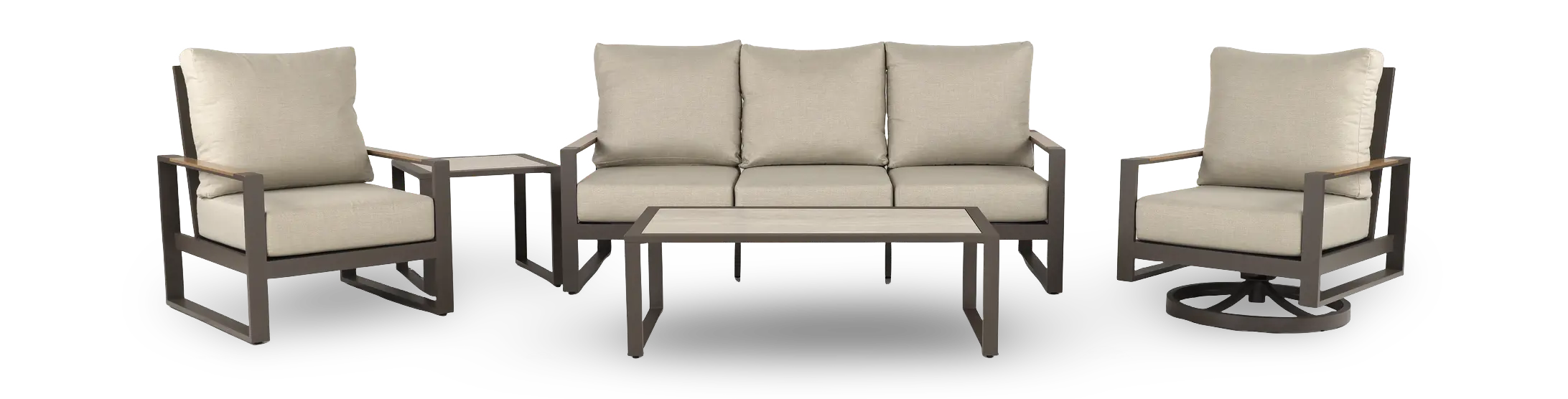 Hudson Beige Patio Lounge Chair-10