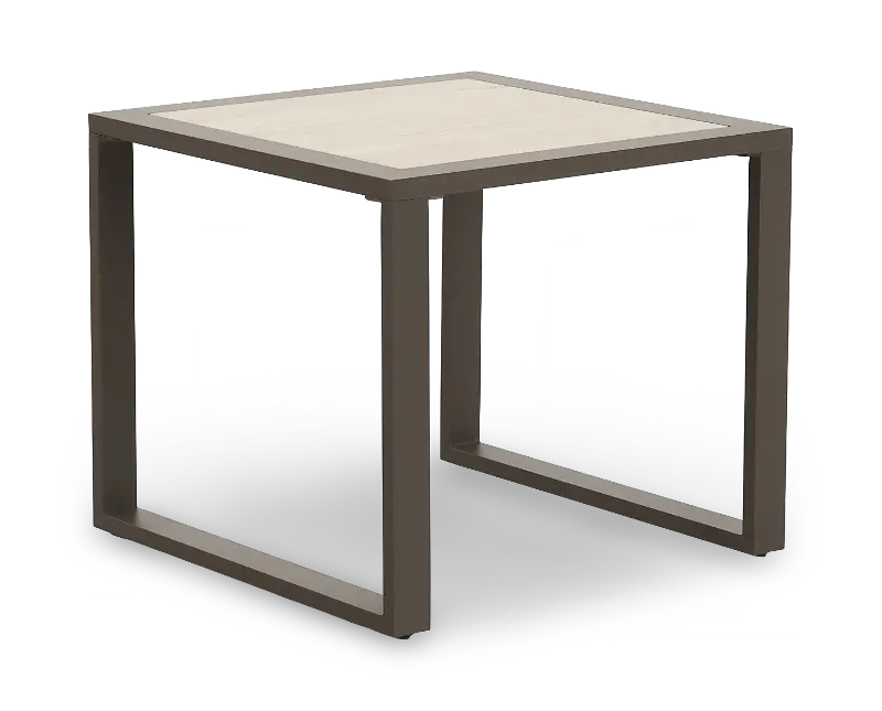 Hudson Beige Patio End Table
