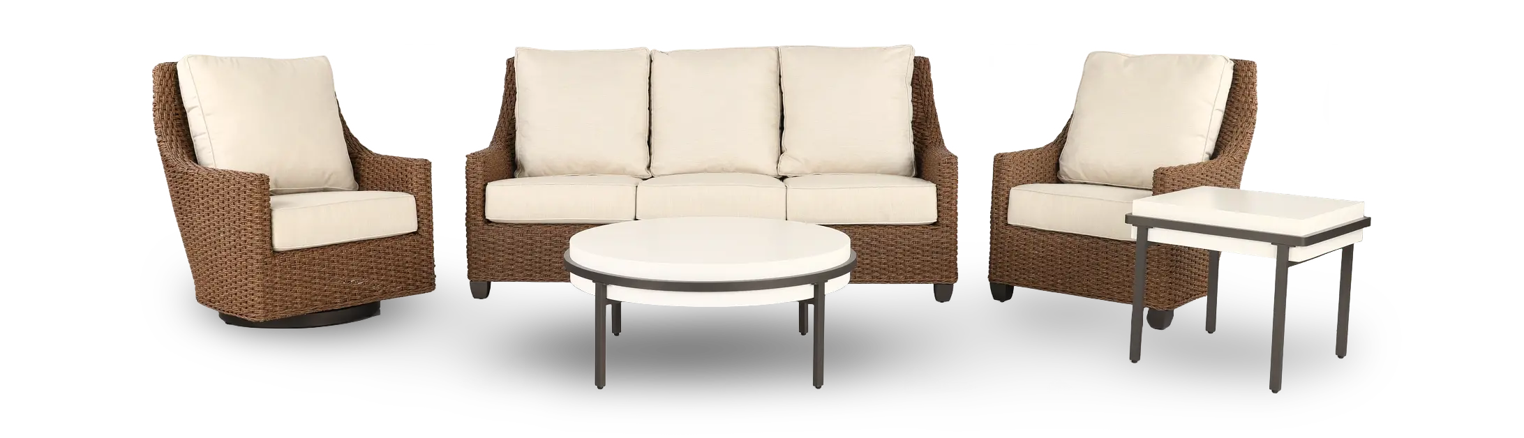 Labelle Beige Patio Sofa-11