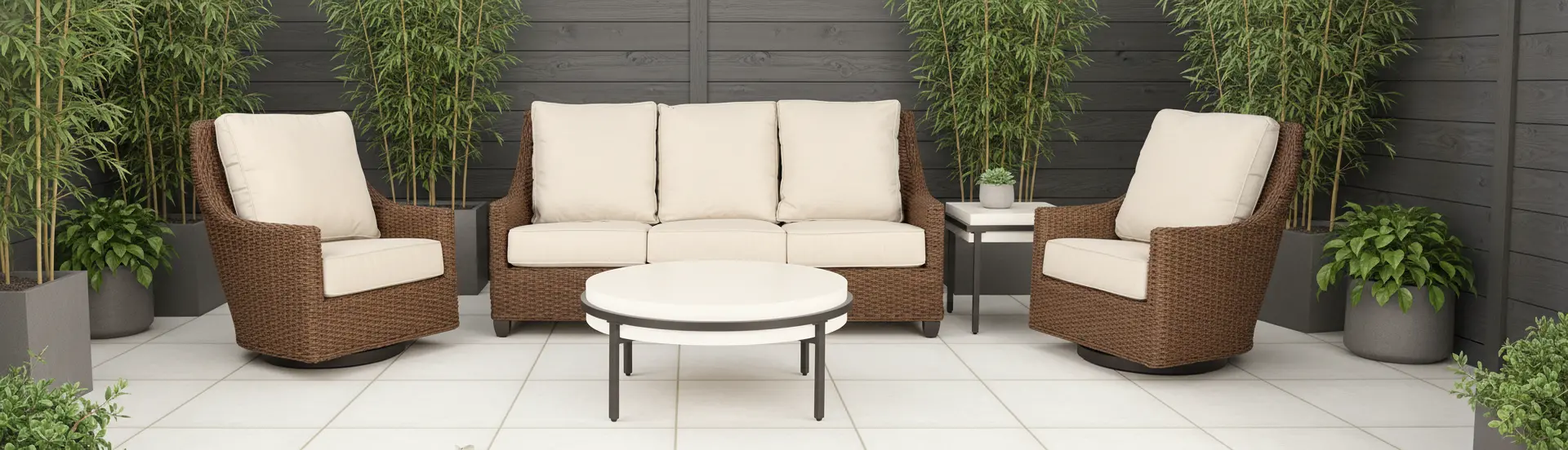 Labelle Beige Patio Sofa-12