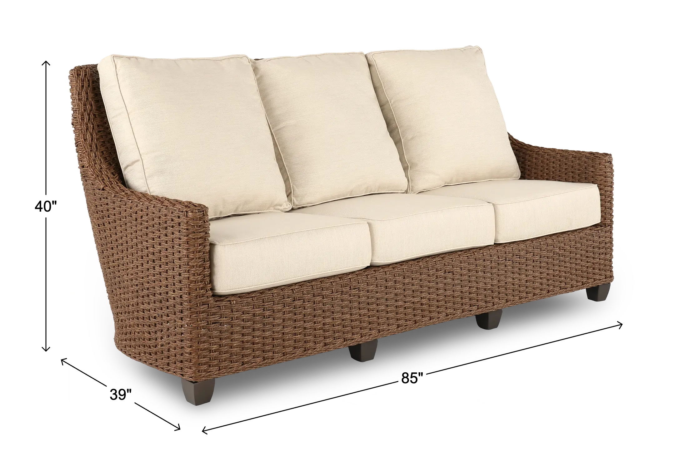 Labelle Beige Patio Sofa-3