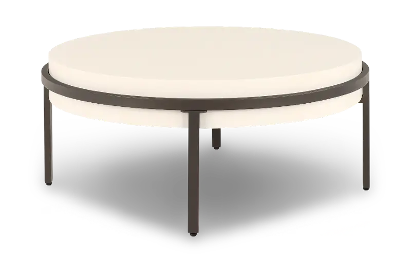 Labelle Beige Stone Patio Coffee Table