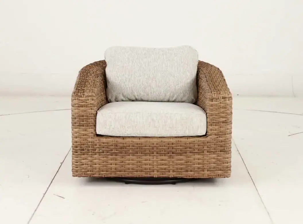 Julian Brown Patio Swivel Lounge Chair-10