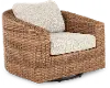 Julian Brown Patio Swivel Lounge Chair
