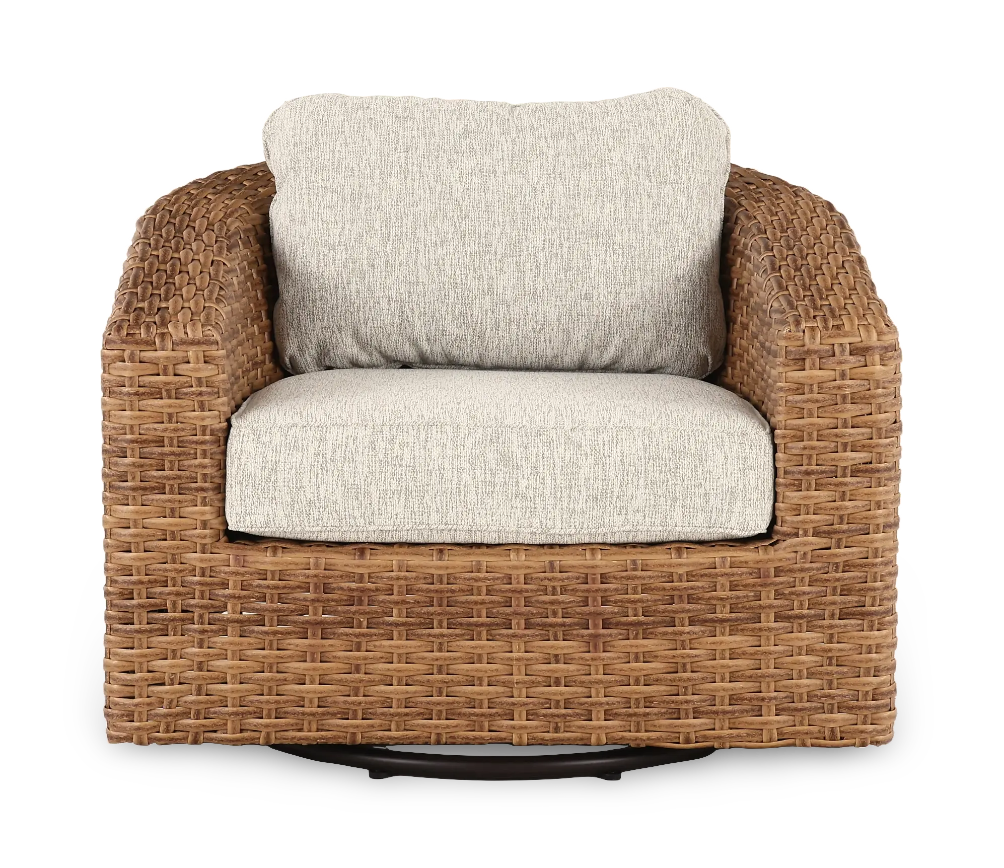 Julian Brown Patio Swivel Lounge Chair-4