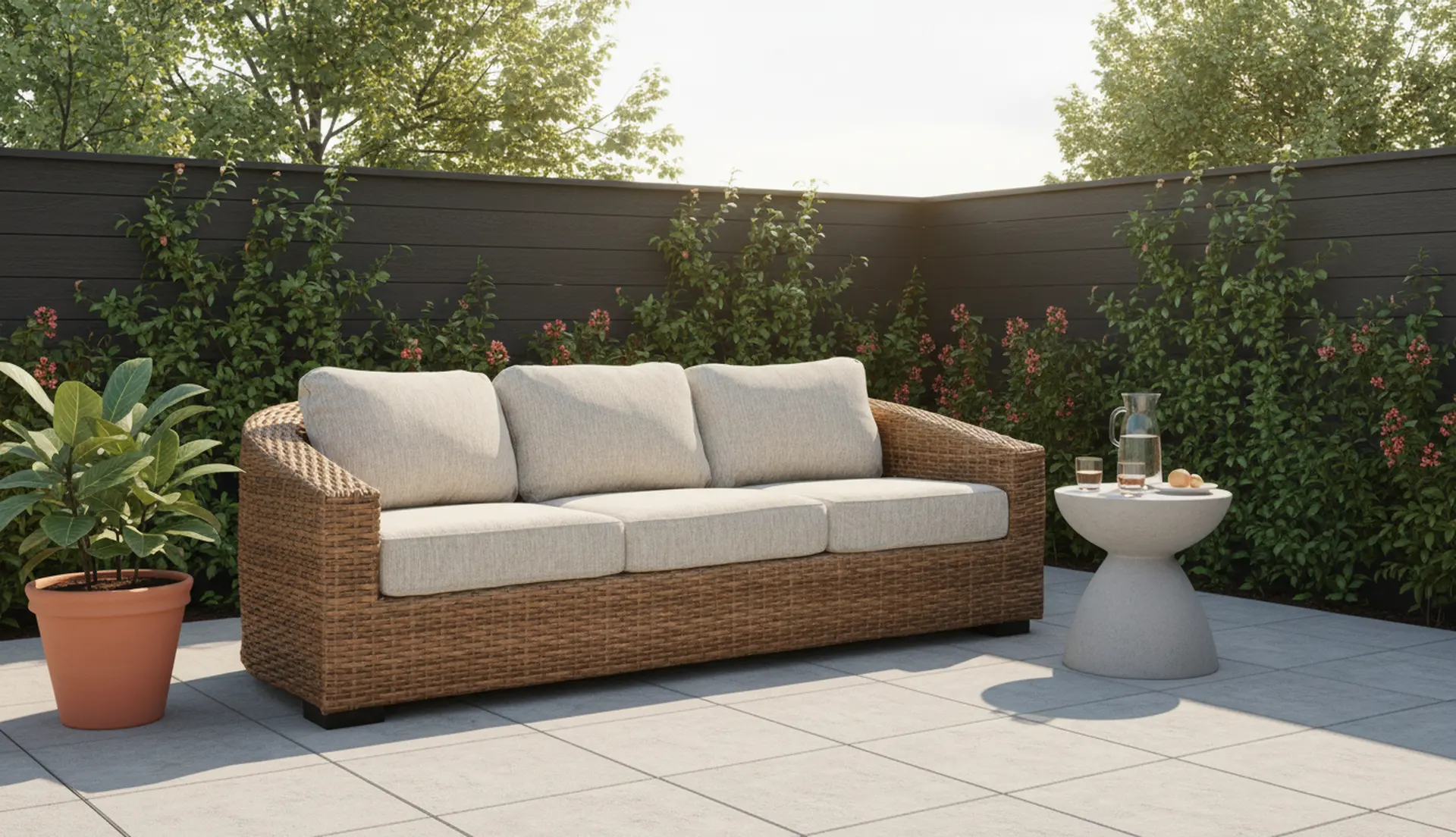 Julian Brown Patio Sofa-2