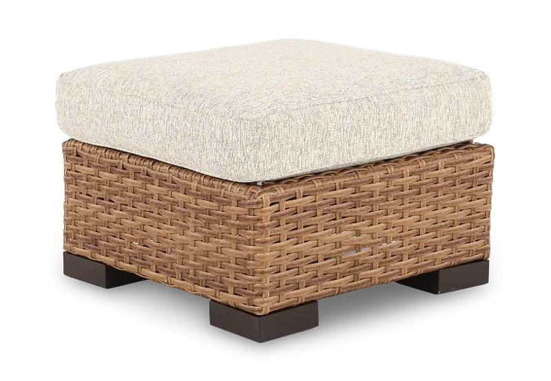 Julian Brown Patio Ottoman