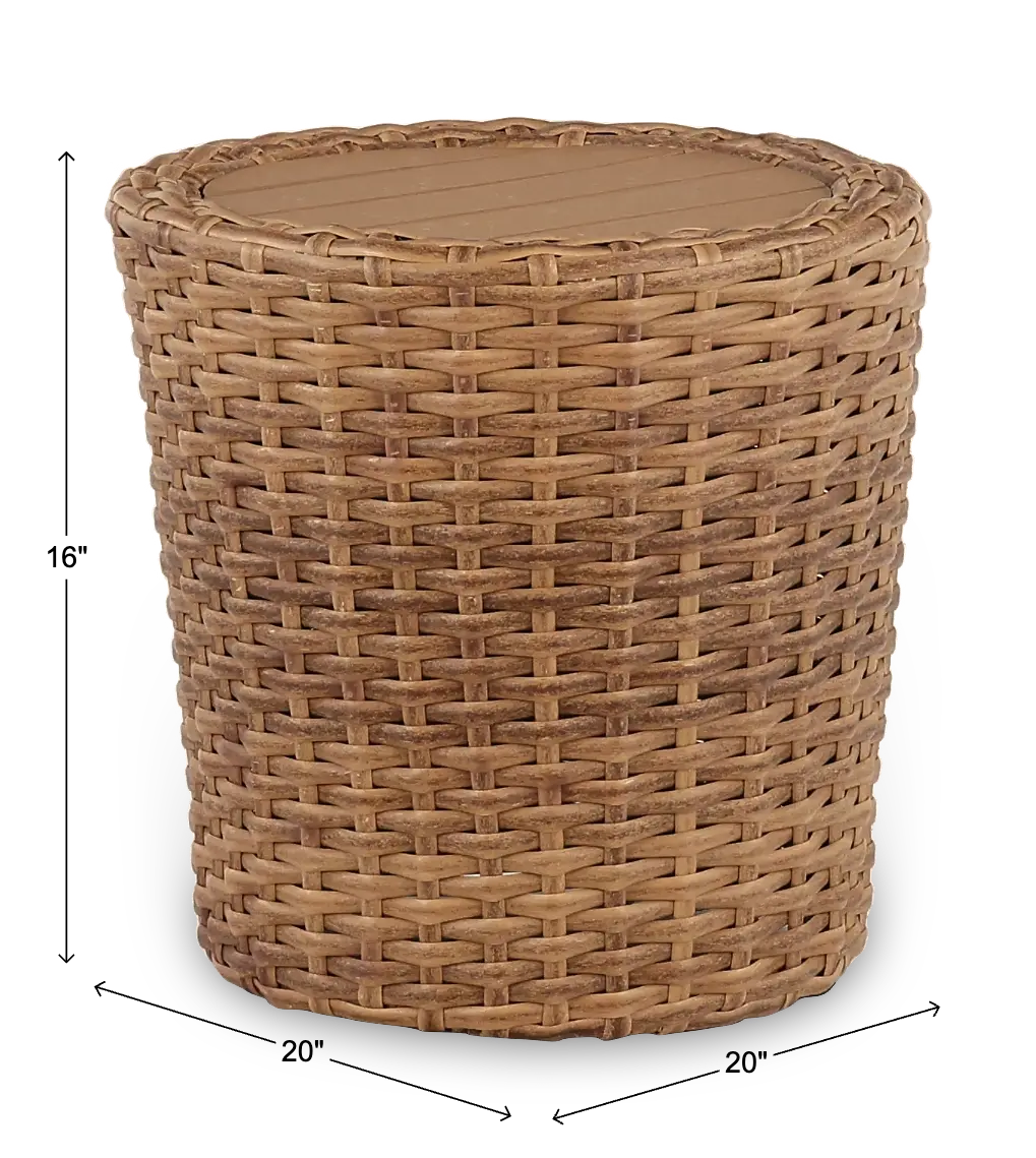 Julian Brown Patio End Table-3