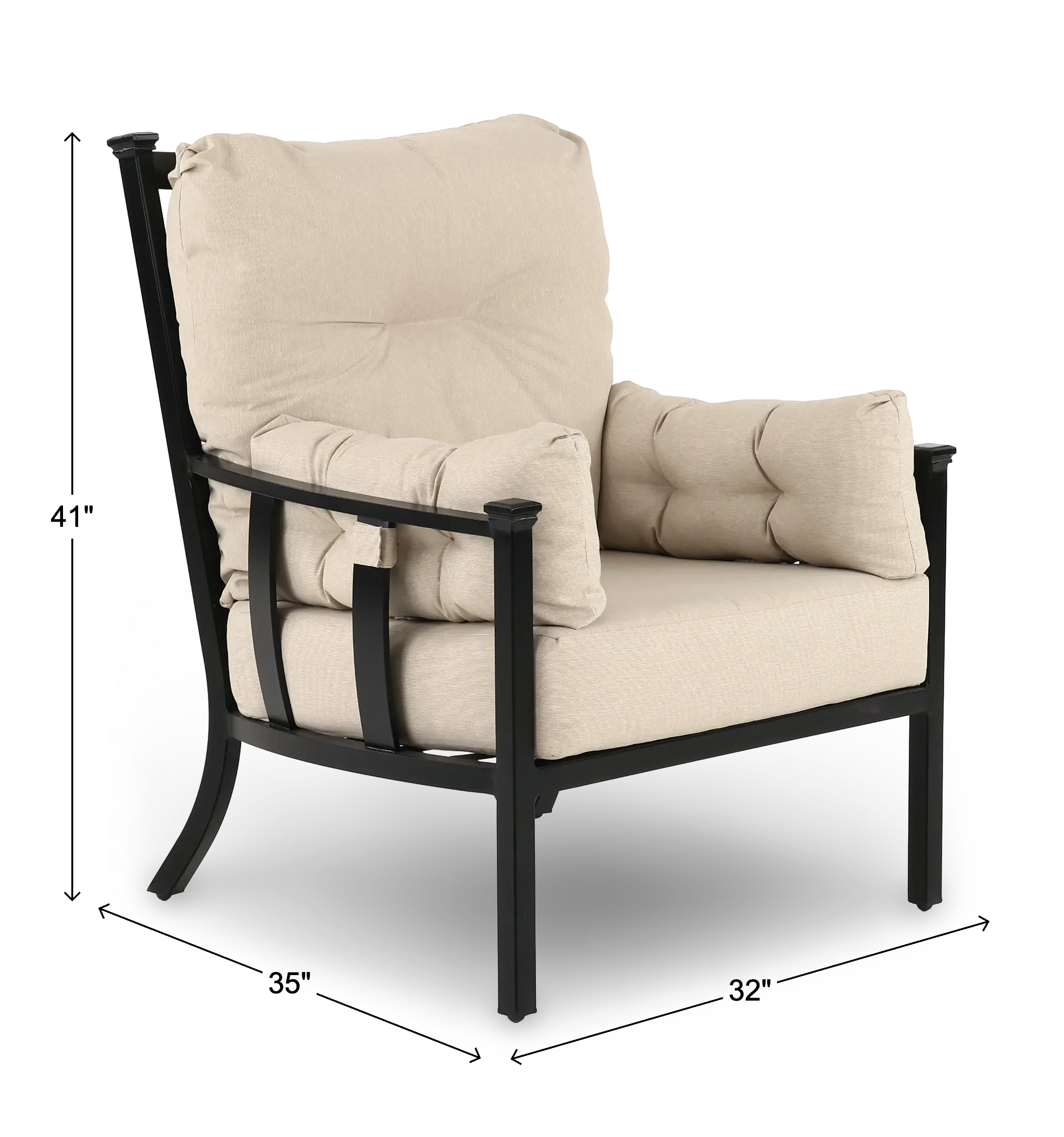 Seville Beige Patio Club Chair-3
