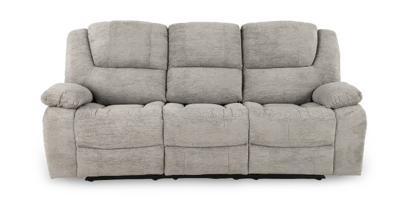 Hyde Park Tweed Gray Reclining Sofa