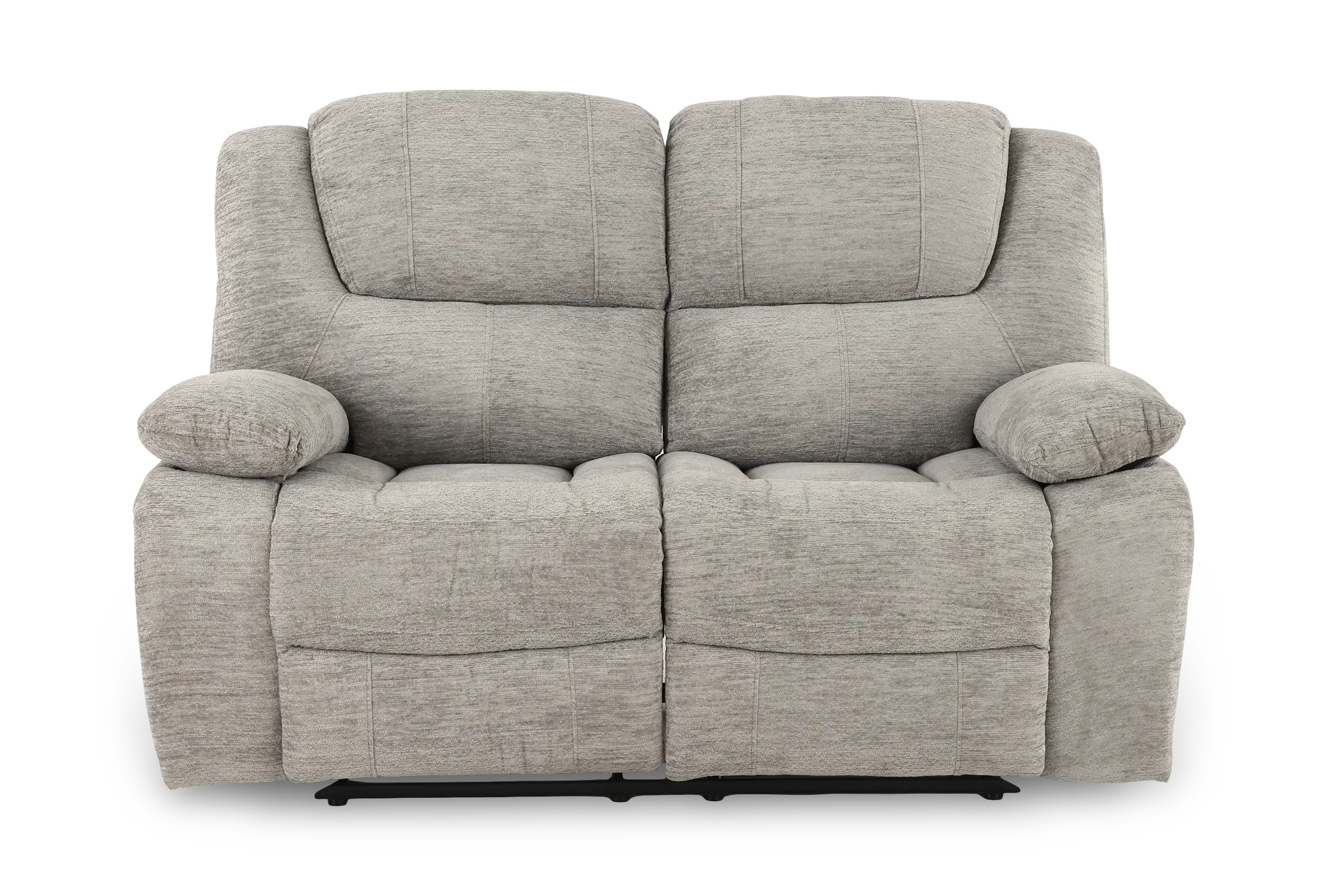 Hyde Park Tweed Gray Reclining Loveseat-1
